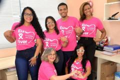 Colaboradoras no Outubro Rosa 2024